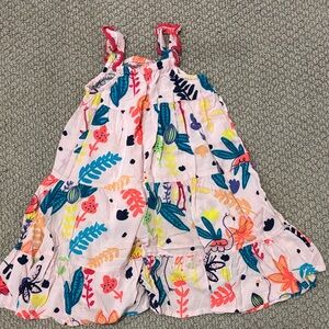 Floral Sleeveless Dress one small stain 3T